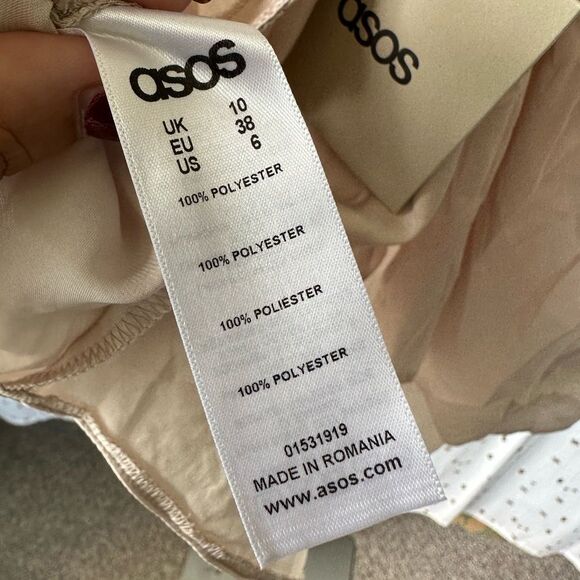 ASOS Flowy Sheer Blousen Racerback Cami Top NWT Rock Chic Girly Black Beige 6 - Picture 5 of 5